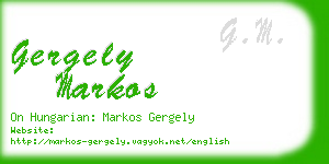 gergely markos business card